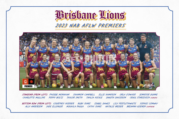 AFLW 2023 Media - Brisbane Premiership Prints - A-2128821