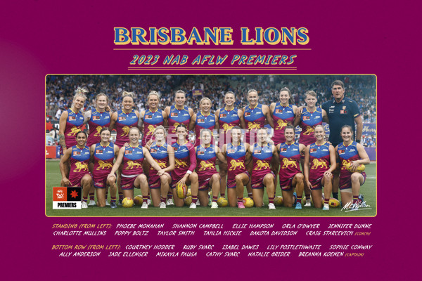 AFLW 2023 Media - Brisbane Premiership Prints - A-2128822
