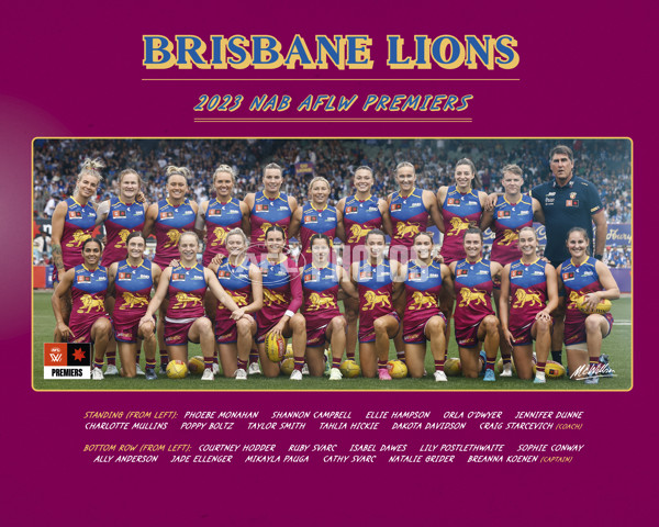 AFLW 2023 Media - Brisbane Premiership Prints - A-2128823