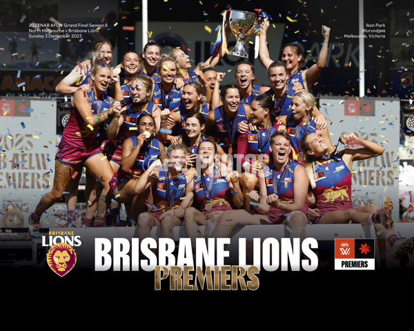 AFLW 2023 Media - Brisbane Premiership Prints - A-2128825