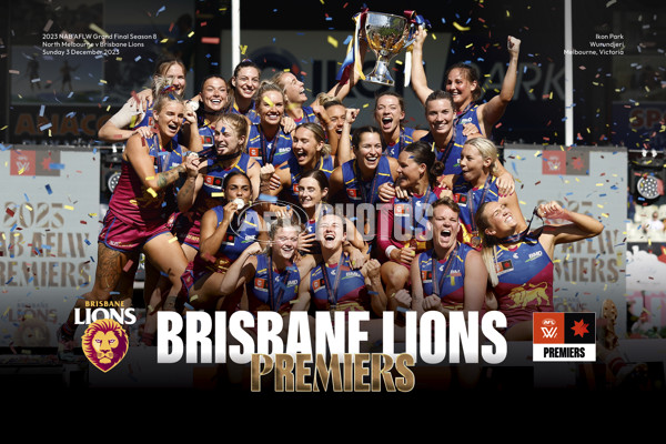 AFLW 2023 Media - Brisbane Premiership Prints - A-2129796