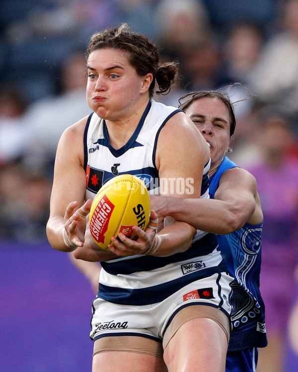 AFLW 2022 S7 First Elimination Final - Geelong v North Melbourne - A-523812